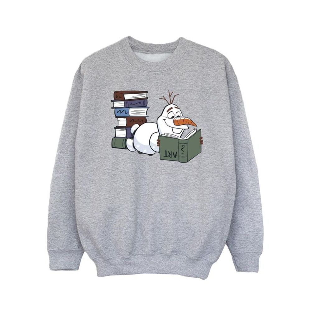 Frozen II Girls Olaf Reading Sweatshirt / Sports Gray